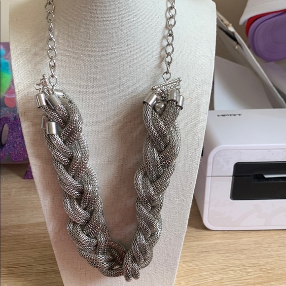 Silver Braided Necklace - Picture 3 of 4
